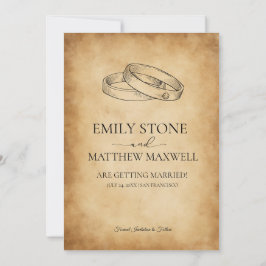 Vintages Viktorianisches Altpapier Hochzeit RSVP Einladung