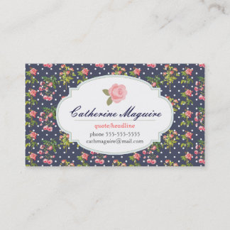 Vintages viktorianisches Blumen irgendein Beruf Visitenkarte