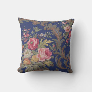 Vintages Viktorianisches Blumenchintz Kissen