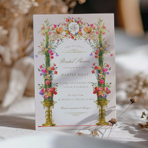 Vintages Viktorianisches Brautparty Einladung