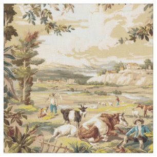 Vintages Viktorianisches Era Pastoral Farm Scene M Stoff