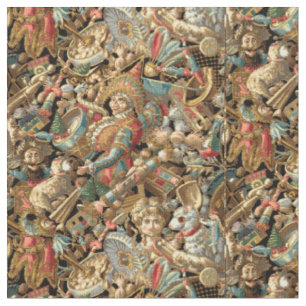Vintages Viktorianisches Era Toys Muster Stoff