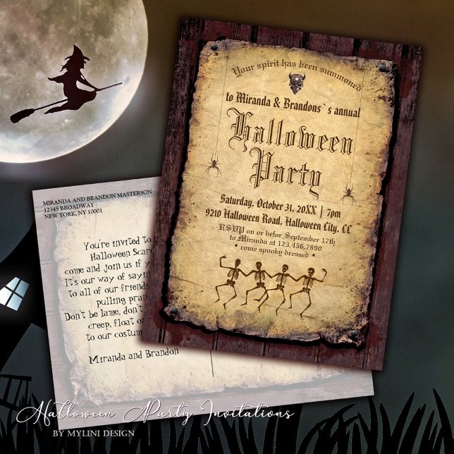 Vintages Viktorianisches Gothic-Halloween-Party Po Postkarte (Von Creator hochgeladen)