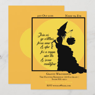 Vintages Viktorianisches Halloween-Party Einladung