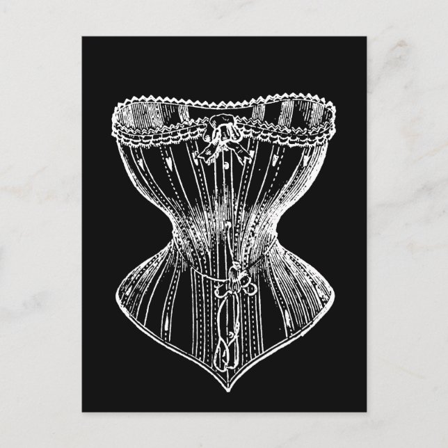 Vintages Viktorianisches Korsett Postkarte (Vorderseite)