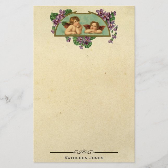 Vintages viktorianisches kundenspezifisches briefpapier (Vorderseite)