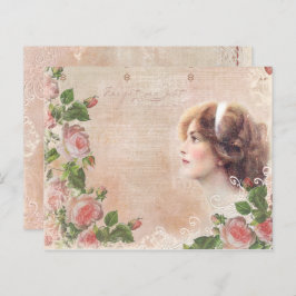 Vintages Viktorianisches Lady Decoupage Scrapbook