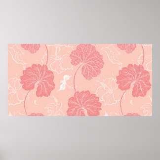 Vintages Viktorianisches Muster mit handgezeichnet Poster