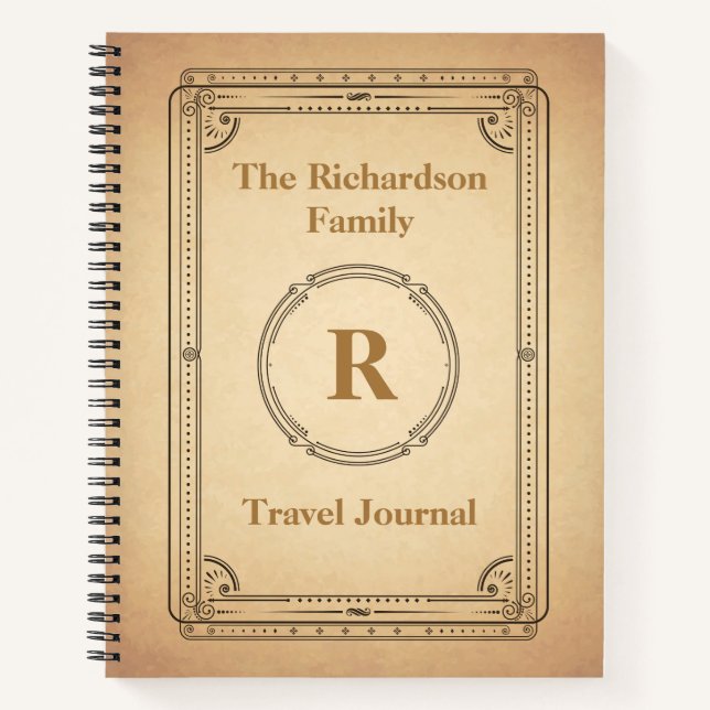 Vintages Viktorianisches Reisejournal Notizbuch (Vorderseite)