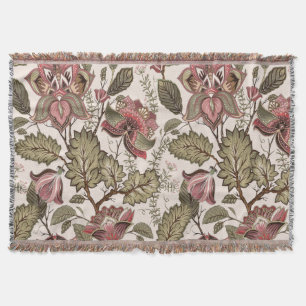 Vintages viktorianisches rosa Blumenmuster Decke