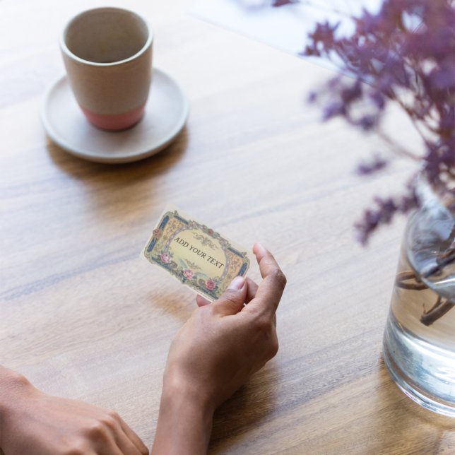 Vintages Viktorianisches Rosa Roses Visitenkarte (Von Creator hochgeladen)