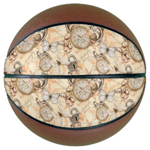 Vintages Viktorianisches Shabby Chic Ländermuster Basketball