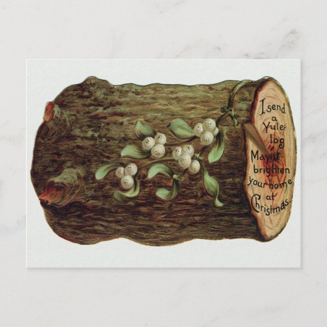 Vintages Viktorianisches Weihnachten Weihnachten Postkarte (Vorderseite)