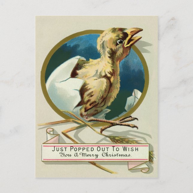 Vintages Viktorianisches Weihnachtsfest Postkarte (Vorderseite)