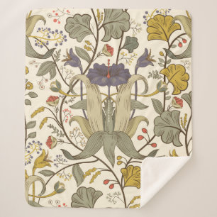 Vintages Vintages, florales Muster. Retro-Plan Sherpadecke