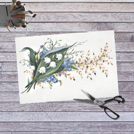 Vintages Violet Floral Ad Ephemera Dekoupage Paper Seidenpapier