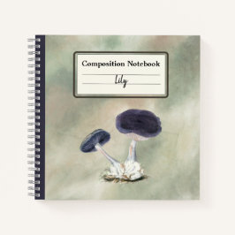 Vintages Violet Webcap Pilz Personalisiert Comp Notizbuch
