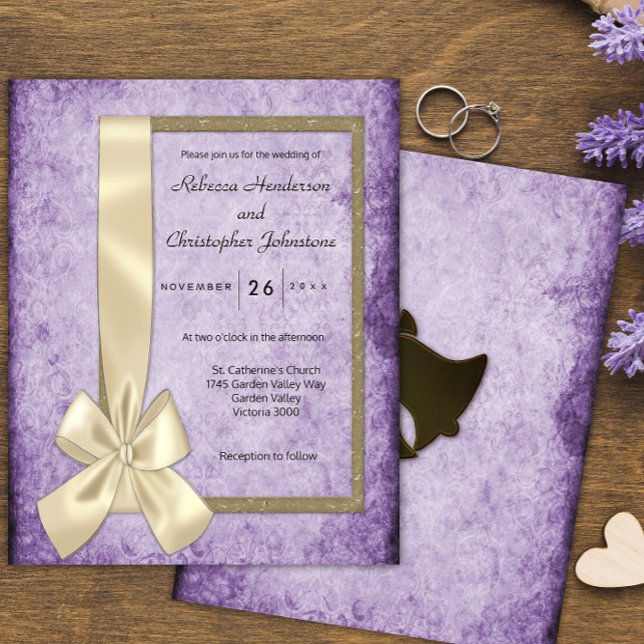 Vintages Violett, Satin Ribbon Wedite Flyer (Von Creator hochgeladen)