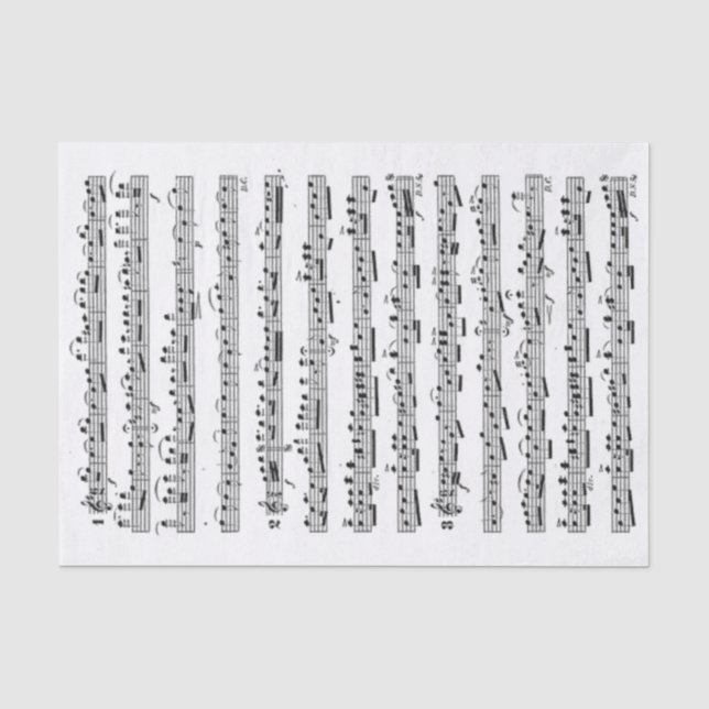 Vintages Violinblattdekouver Seidenpapier (Vorderseite)