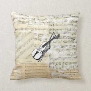 Vintages Violinen-Musik-Kissen Kissen