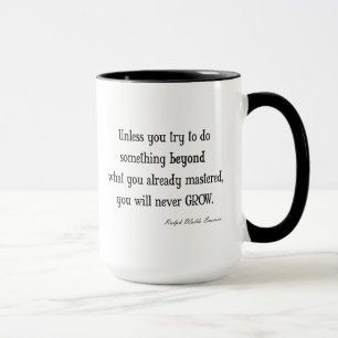 Vintages Wachstums-Beherrschungs-Zitat Emerson Tasse