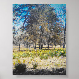 Vintages Waldposter Poster