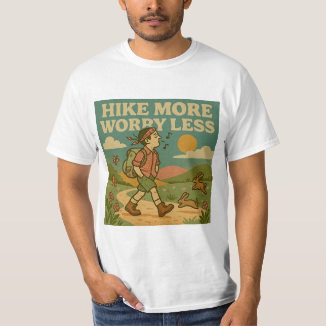 Vintages Wandern & Natur Lover T - Shirt (Vorderseite)