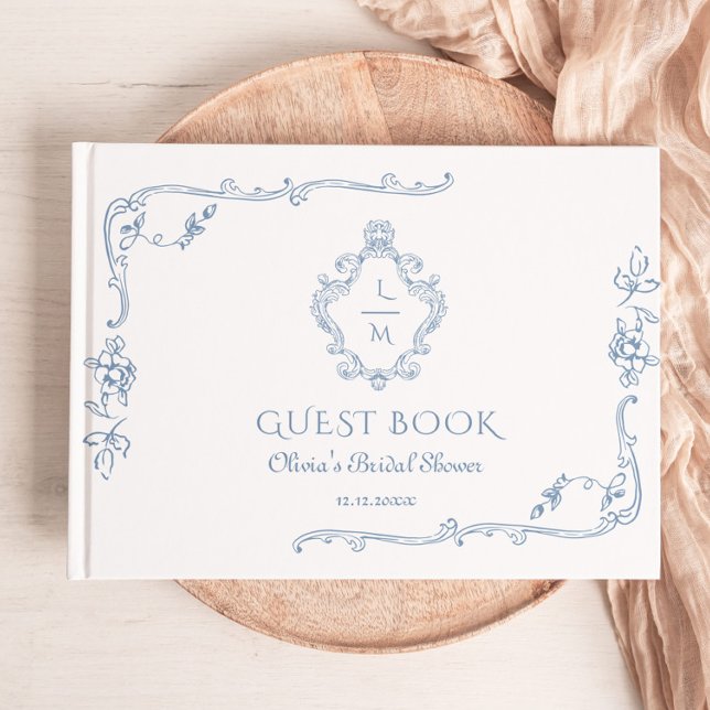 Vintages Wappen Brautparty Gästebuch (Von Creator hochgeladen)
