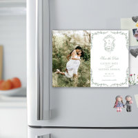 Vintages Wappen für das Sage Green Monogram Save t