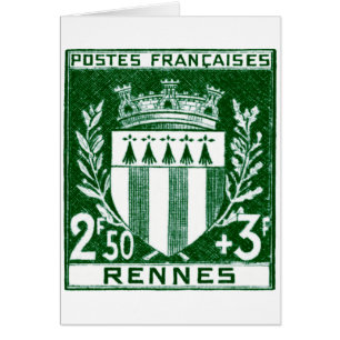 Vintages Wappen Rennes, Frankreich