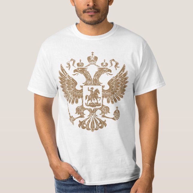 Vintages Wappen Russlands T-Shirt (Vorderseite)