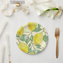 Vintages Wasserfarben Sommerlemonmuster