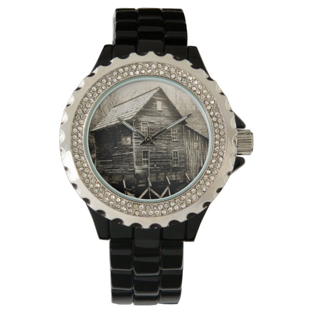 Vintages Wasserrad Armbanduhr (Vorderseite)