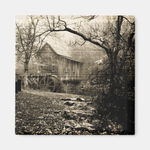 Vintages Wasserrad Magnet