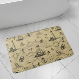 Vintages Wasserschiff Ankerküste Décor Badematte