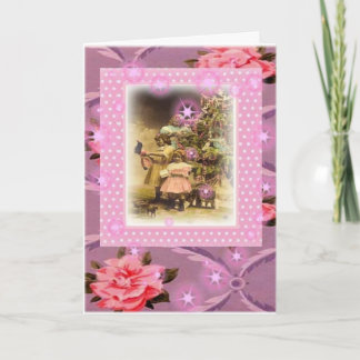 Vintages Weihnachten. Feiertagskarte