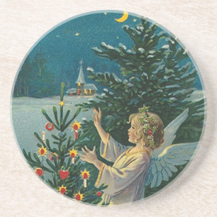 Vintages Weihnachten Getränkeuntersetzer