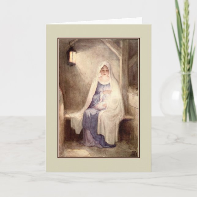 Vintages Weihnachten Jesus und Mary (Vorderseite)