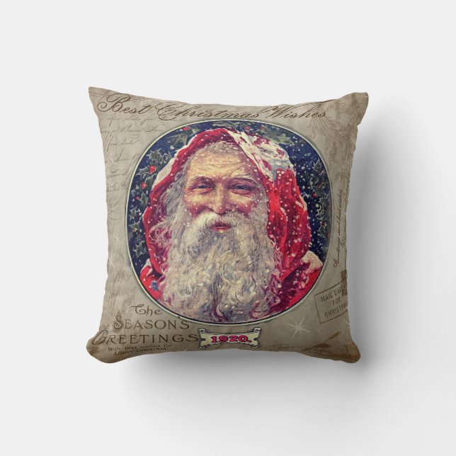 Vintages Weihnachten Kissen (Vorderseite)
