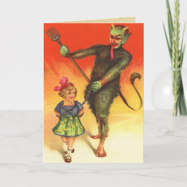 Vintages Weihnachten Krampus (Vorderseite)