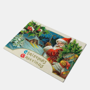 Vintages Weihnachten Sankt Fußmatte