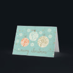 Vintages Weihnachten verziert Gruß-Karte<br><div class="desc">Vintage Weihnachtsverzierungs-Gruß-Karte durch Orabella Drucke.</div>