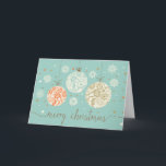 Vintages Weihnachten verziert Gruß-Karte<br><div class="desc">Vintage Weihnachtsverzierungs-Gruß-Karte durch Orabella Drucke.</div>