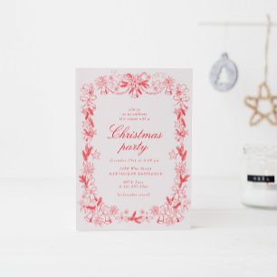 Vintages Weihnachts-Party Einladung