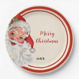 Vintages Weihnachts-Party Pappteller