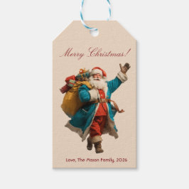 Vintages Weihnachtsdesign Geschenkanhänger