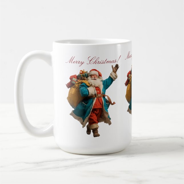 Vintages Weihnachtsdesign Kaffeetasse (Links)