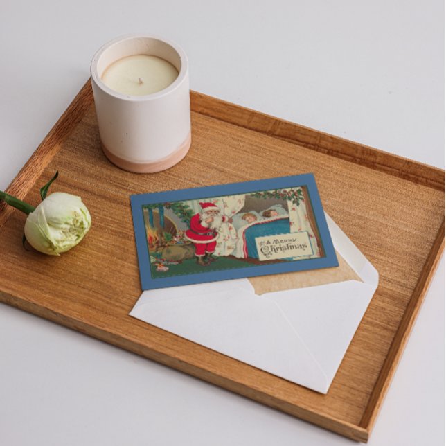 Vintages Weihnachtsfest Weihnachtsgeschenke Kinder Feiertagskarte (Von Creator hochgeladen)