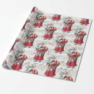 Vintages Weihnachtsgeschenk Geschenkpapier