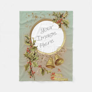 Vintages Weihnachtskundengerechte Foto-Schablone Fleecedecke